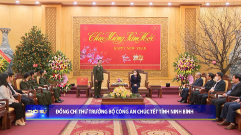 Thượng tướng Trần Quốc Tỏ, Thứ trưởng Bộ C&ocirc;ng an thăm, ch&uacute;c Tết tại Ninh B&igrave;nh