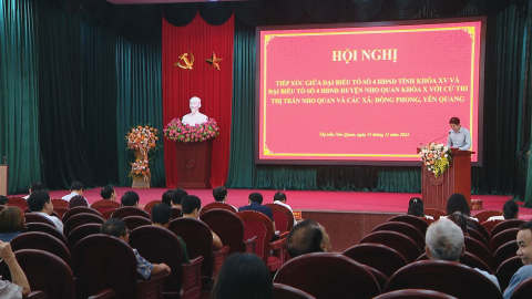 Đại biểu HĐND tỉnh tiếp x&uacute;c cử tri thị trấn Nho Quan v&agrave; c&aacute;c x&atilde;: Đồng Phong, Y&ecirc;n Quang. 