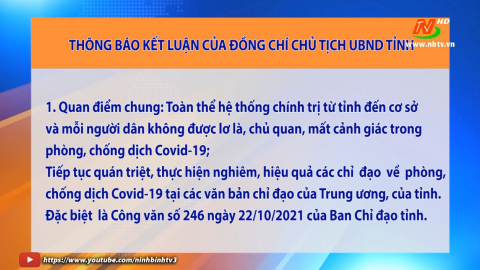 Th&ocirc;ng b&aacute;o kết luận của Chủ tịch UBND tỉnh