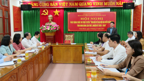 Ph&aacute;t động cuộc thi &ldquo;T&igrave;m hiểu về Đại hội đại biểu Đảng bộ tỉnh Ninh B&igrave;nh lần thứ I"