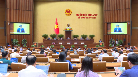 Đại biểu Quốc hội thảo luận tại hội trường