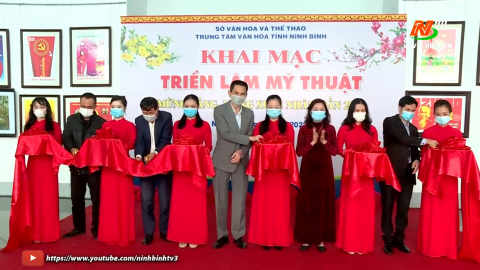 Triển l&atilde;m mỹ thuật mừng Đảng mừng xu&acirc;n 2022