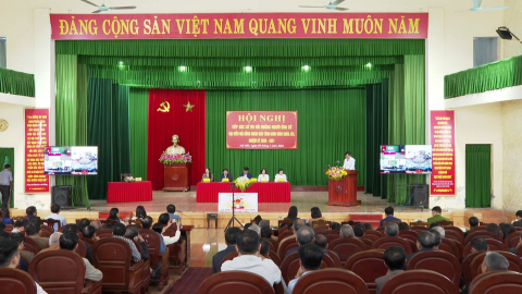 Tiếp x&uacute;c giữa cử tri với người ứng cử đại biểu Hội đồng nh&acirc;n d&acirc;n tỉnh c&aacute;c x&atilde; Hải Tiến, Hải Thịnh, Hải Xu&acirc;n, Hải An