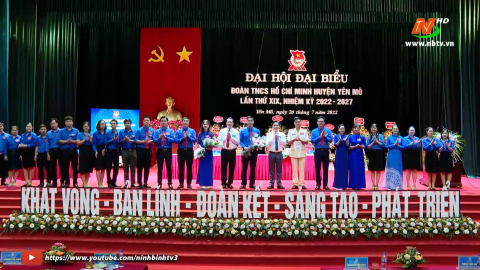 Đại hội đại biểu Đo&agrave;n TNCS Hồ Ch&iacute; Minh huyện Y&ecirc;n M&ocirc; lần thứ XIX