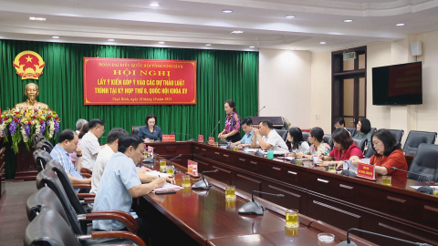 Lấy &yacute; kiến g&oacute;p &yacute; v&agrave;o c&aacute;c dự thảo Luật tr&igrave;nh tại kỳ họp thứ 8, Quốc hội kh&oacute;a XV
