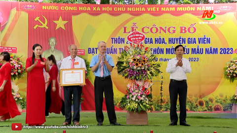 Th&ocirc;n 25, x&atilde; Gia H&ograve;a đ&oacute;n bằng Th&ocirc;n đạt chuẩn n&ocirc;ng th&ocirc;n mới kiểu mẫu năm 2023