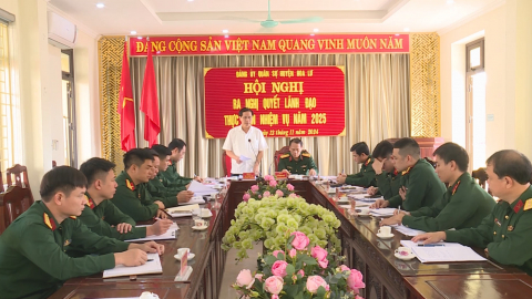Đảng ủy Qu&acirc;n sự huyện Hoa Lư, Y&ecirc;n Kh&aacute;nh ra Nghị quyết l&atilde;nh đạo thực hiện nhiệm vụ năm 2025