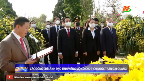 C&aacute;c đồng ch&iacute; l&atilde;nh đạo tỉnh viếng mộ cố Chủ tịch nước Trần Đại Quang   