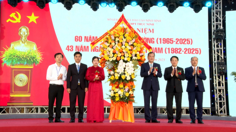   Trường THPT Trực Ninh Kỷ niệm 60 năm th&agrave;nh lập