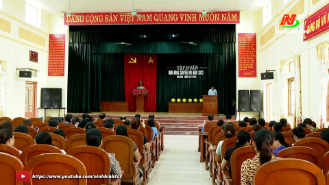 Huyện Kim Sơn tổ chức tập huấn m&ocirc;n b&oacute;ng chuyền hơi năm 2023