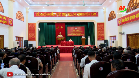 Ủy ban MTTQ Việt Nam huyện Nho Quan đối thoại với c&aacute;n bộ l&agrave;m c&ocirc;ng t&aacute;c Mặt trận