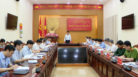 Ban Chỉ đạo ph&ograve;ng, chống tham nhũng, l&atilde;ng ph&iacute;, ti&ecirc;u cực tỉnh họp Phi&ecirc;n thứ ba