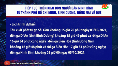 Tiếp tục triển khai đ&oacute;n người d&acirc;n Ninh B&igrave;nh từ TP. HCM, B&igrave;nh Dương, Đồng Nai về qu&ecirc;