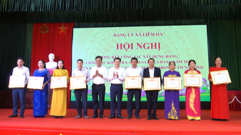Đảng ủy x&atilde; Li&ecirc;m H&agrave; tổng kết c&ocirc;ng t&aacute;c x&acirc;y dựng Đảng năm 2026