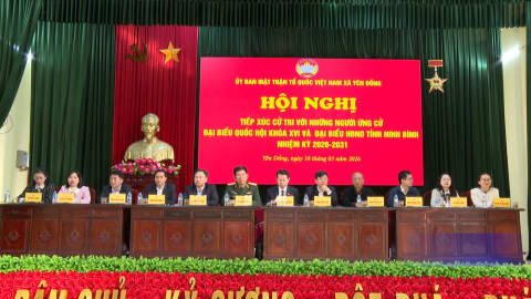 Tiếp x&uacute;c giữa người ứng cử đại biểu Quốc hội, đại biểu Hội đồng nh&acirc;n d&acirc;n tỉnh với cử tri x&atilde; Y&ecirc;n Đồng