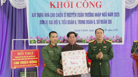 Khởi c&ocirc;ng x&acirc;y dựng nh&agrave; cho chiến sỹ c&oacute; ho&agrave;n cảnh kh&oacute; khăn 
