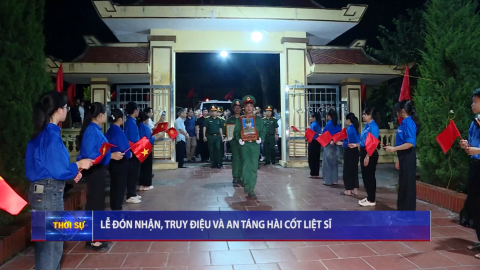 Lễ đ&oacute;n nhận, truy điệu v&agrave; an t&aacute;ng h&agrave;i cốt liệt sĩ