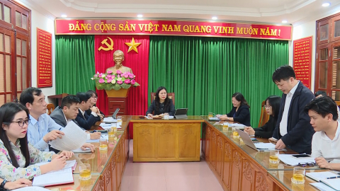 Giao ban c&ocirc;ng t&aacute;c b&aacute;o ch&iacute;, tuy&ecirc;n truyền th&aacute;ng 3