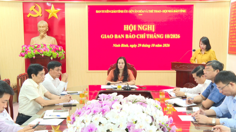 Giao ban c&ocirc;ng t&aacute;c b&aacute;o ch&iacute; th&aacute;ng 10 năm 2026