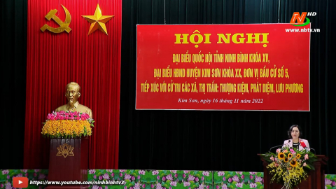 Đo&agrave;n Đại biểu Quốc hội tỉnh tiếp x&uacute;c cử tri huyện Kim Sơn
