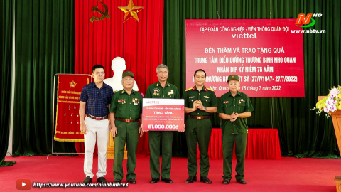 Chi nh&aacute;nh Viettel Ninh B&igrave;nh thăm v&agrave; tặng qu&agrave; c&aacute;c thương, bệnh binh