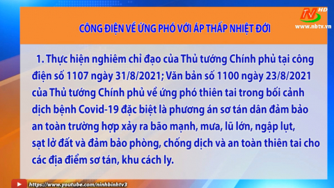 C&ocirc;ng điện số 06 của Ban chỉ huy PCTT&TKCN tỉnh về ứng ph&oacute; với &Aacute;p thấp nhiệt đới