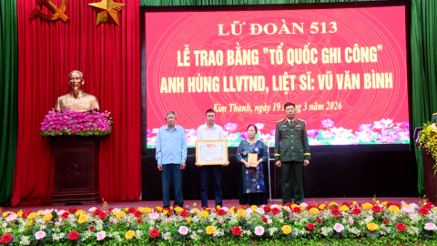 C&ocirc;ng bố Quyết định v&agrave; trao bằng Tổ quốc ghi c&ocirc;ng