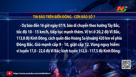 Tin b&atilde;o tr&ecirc;n Biển Đ&ocirc;ng (Cơn b&atilde;o số 7)
