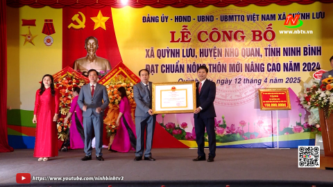Quỳnh Lưu đ&oacute;n Bằng c&ocirc;ng nhận x&atilde; đạt chuẩn n&ocirc;ng th&ocirc;n mới n&acirc;ng cao