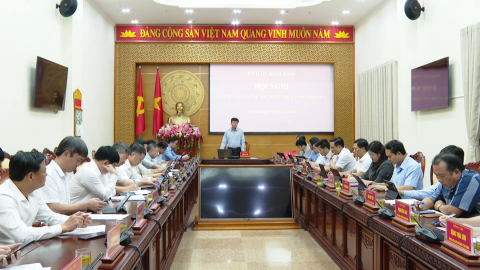 Hội nghị Ban Chỉ đạo c&aacute;c dự &aacute;n trọng điểm tỉnh Ninh B&igrave;nh