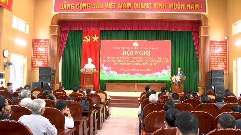 Tiếp x&uacute;c giữa cử tri với người ứng cử đại biểu Quốc hội, đại biểu Hội đồng nh&acirc;n d&acirc;n tỉnh tại x&atilde; Bắc L&yacute;, Trần thương, Nh&acirc;n H&agrave;