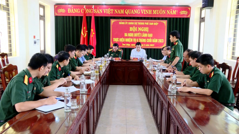 Đảng ủy qu&acirc;n sự TP.Tam Điệp ra nghị quyết l&atilde;nh đạo thực hiện nhiệm vụ