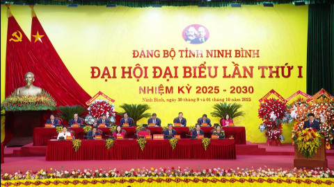Khai mạc trọng thể Đại hội đại biểu Đảng bộ tỉnh Ninh B&igrave;nh lần thứ I, nhiệm kỳ 2025-2030