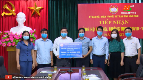 Ủy ban MTTQ Việt Nam tỉnh tiếp nhận ủng hộ c&ocirc;ng t&aacute;c ph&ograve;ng, chống dịch