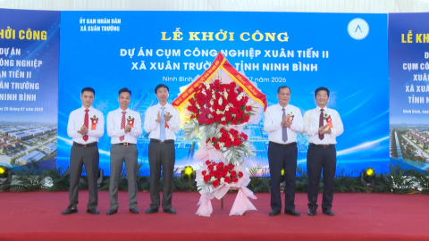 Khởi c&ocirc;ng Dự &aacute;n Cụm c&ocirc;ng nghiệp Xu&acirc;n Tiến II