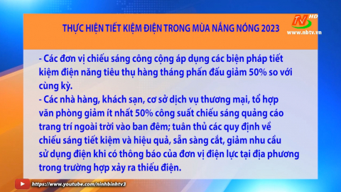 C&ocirc;ng văn của UBND tỉnh về tiết kiệm điện trong m&ugrave;a nắng n&oacute;ng năm 2023