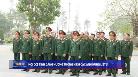 Hội CCB tỉnh d&acirc;ng hương tưởng niệm c&aacute;c anh h&ugrave;ng liệt sĩ