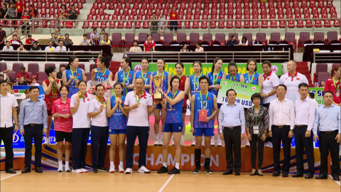 Đội tuyển b&oacute;ng chuyền nữ Việt Nam lần đầu v&ocirc; địch SEA V.League 2025