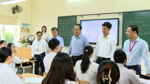 Kiểm tra c&ocirc;ng t&aacute;c chuẩn bị tổ chức kỳ thi tốt nghiệp THPT năm 2025 tại tỉnh Ninh B&igrave;nh
