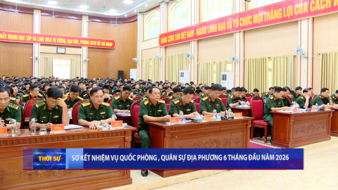 Sơ kết nhiệm vụ quốc ph&ograve;ng, qu&acirc;n sự địa phương 6 th&aacute;ng đầu năm 2026