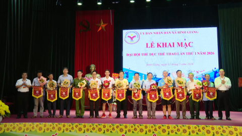 Khai mạc Đại hội Thể dục thể thao x&atilde; B&igrave;nh Giang lần thứ I, năm 2026