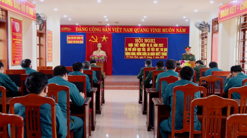 C&aacute;c cơ quan, đơn vị qu&aacute;n triệt mệnh lệnh huấn luyện năm 2022