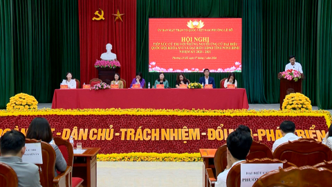 Tiếp x&uacute;c giữa cử tri với người ứng cử đại biểu Quốc hội, đại biểu HĐND tỉnh kh&oacute;a XVI tại c&aacute;c phường Kim Bảng, L&ecirc; Hồ, Nguyễn &Uacute;y
