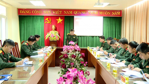 Đảng ủy c&aacute;c ph&ograve;ng trực thuộc Bộ CHQS tỉnh ra Nghị quyết l&atilde;nh đạo