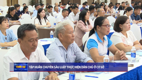 Tập huấn chuy&ecirc;n s&acirc;u luật thực hiện d&acirc;n chủ ở cơ sở