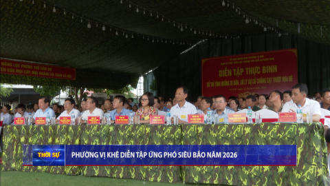 Phường Vị Kh&ecirc; diễn tập ứng ph&oacute; si&ecirc;u b&atilde;o năm 2026