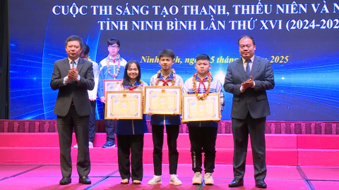 Trao giải Hội thi S&aacute;ng tạo kỹ thuật tỉnh lần thứ XII; Cuộc thi S&aacute;ng tạo thanh, thiếu ni&ecirc;n v&agrave; nhi đồng tỉnh lần thứ XVI