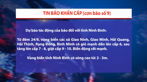 Tin b&atilde;o khẩn cấp ( cơn b&atilde;o số 9 ) - cập nhật 16h00, 23/9/2025