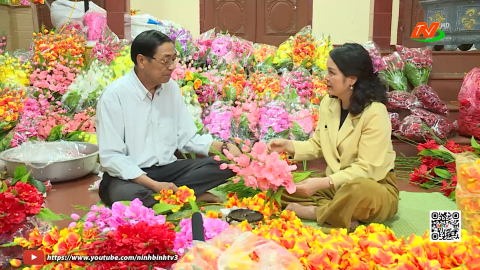 Hoa lụa B&aacute;o Đ&aacute;p - Sắc hoa l&agrave;m n&ecirc;n kinh tế l&agrave;ng nghề