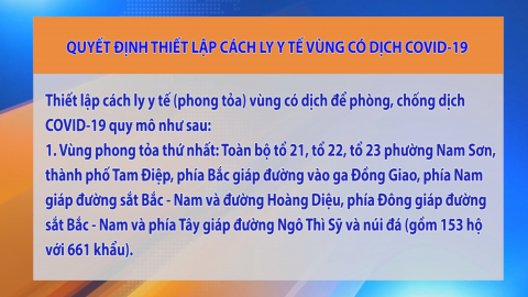 Quyết định thiết lập c&aacute;ch ly y tế v&ugrave;ng c&oacute; dịch Covid-19